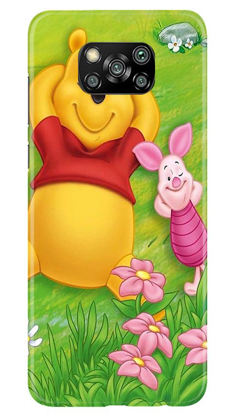 Winnie The Pooh Mobile Back Case for Poco X3 (Design - 348)