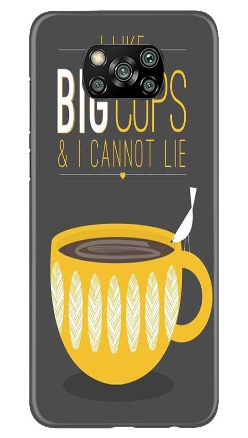 Big Cups Coffee Mobile Back Case for Poco X3 (Design - 352)