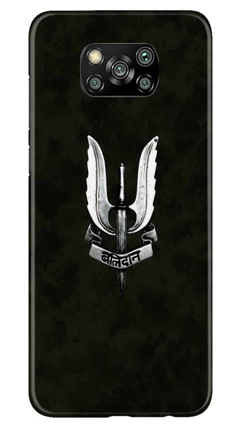Balidaan Mobile Back Case for Poco X3 (Design - 355)