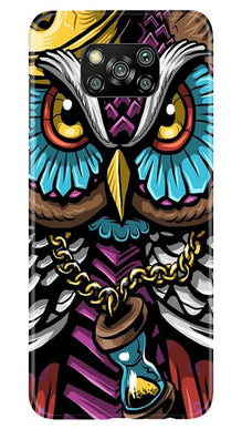Owl Mobile Back Case for Poco X3 (Design - 359)