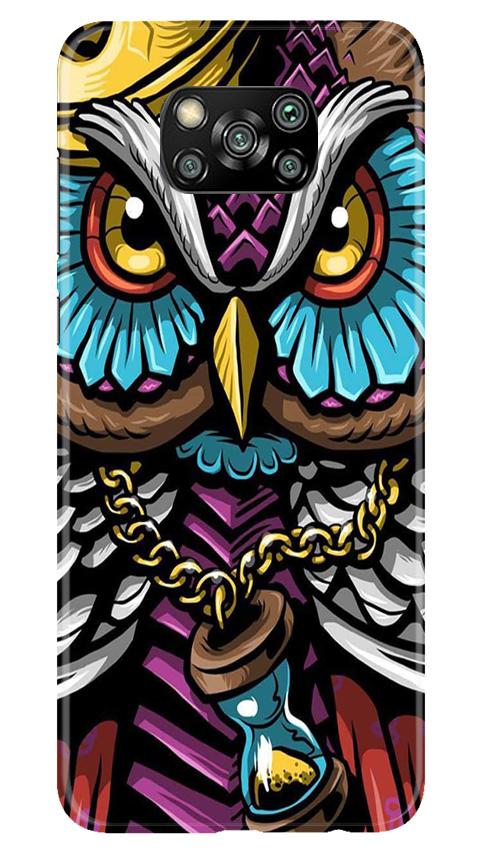 Owl Mobile Back Case for Poco X3 Pro (Design - 359)