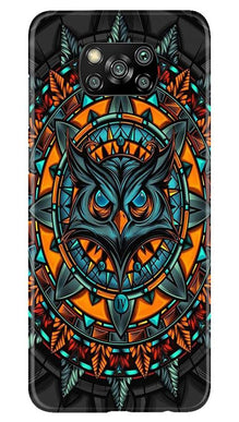 Owl Mobile Back Case for Poco X3 (Design - 360)