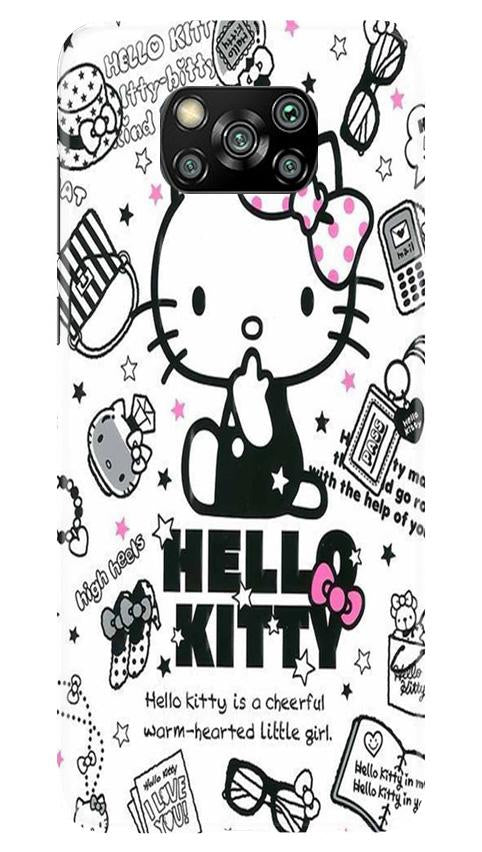 Hello Kitty Mobile Back Case for Poco X3 (Design - 361)
