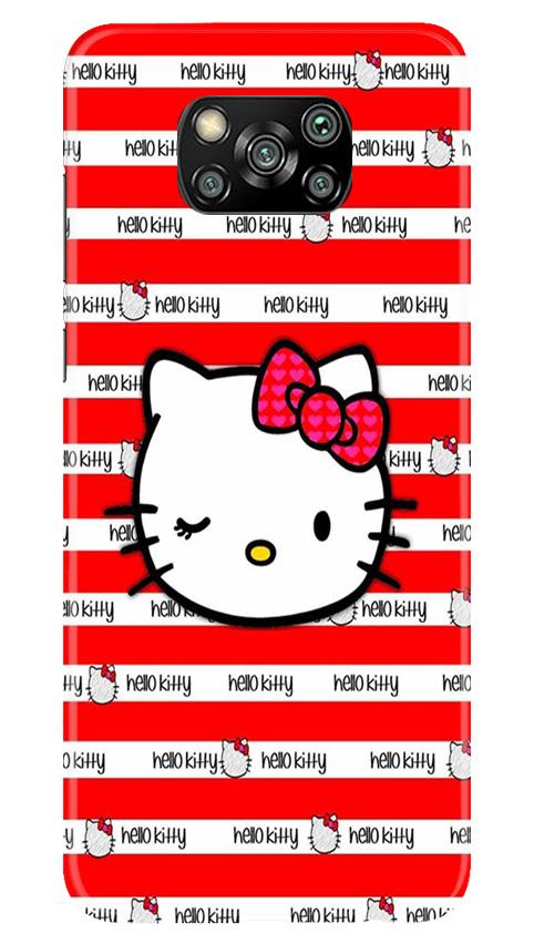 Hello Kitty Mobile Back Case for Poco X3 (Design - 364)