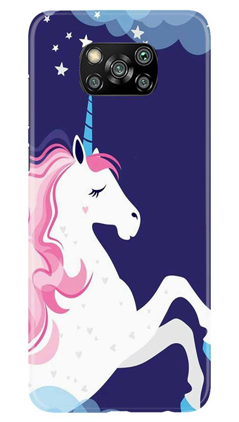 Unicorn Mobile Back Case for Poco X3 (Design - 365)
