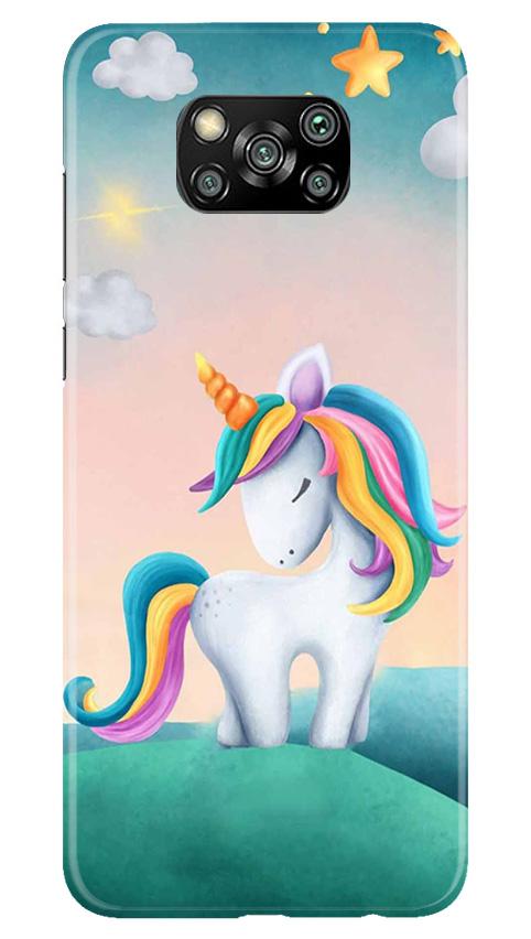 Unicorn Mobile Back Case for Poco X3 (Design - 366)
