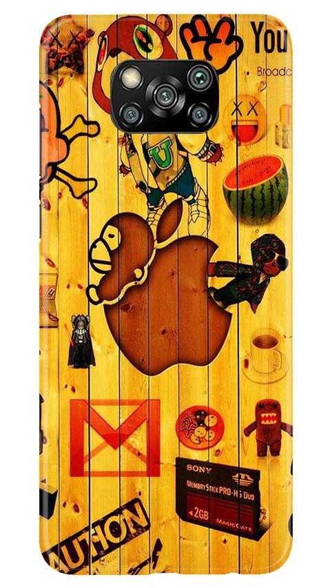 Wooden Texture Mobile Back Case for Poco X3 (Design - 367)
