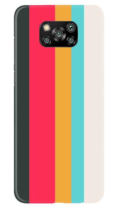 Color Pattern Mobile Back Case for Poco X3 (Design - 369)