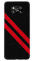 Black Red Pattern Mobile Back Case for Poco X3 (Design - 373)