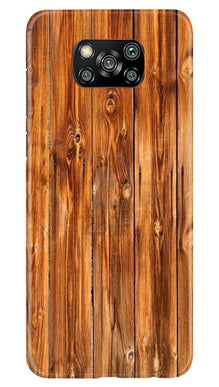 Wooden Texture Mobile Back Case for Poco X3 Pro (Design - 376)
