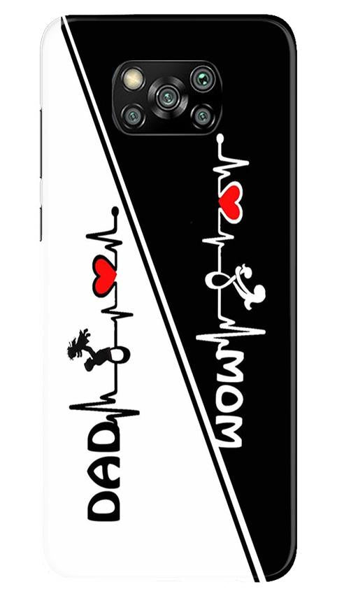 Love Mom Dad Mobile Back Case for Poco X3 Pro (Design - 385)