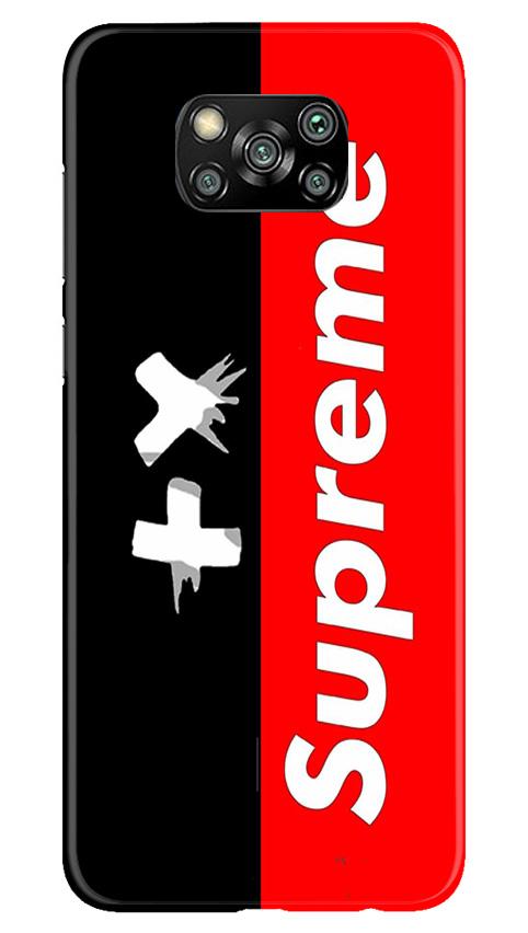 Supreme Mobile Back Case for Poco X3 (Design - 389)