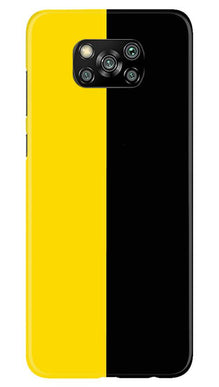 Black Yellow Pattern Mobile Back Case for Poco X3 Pro (Design - 397)