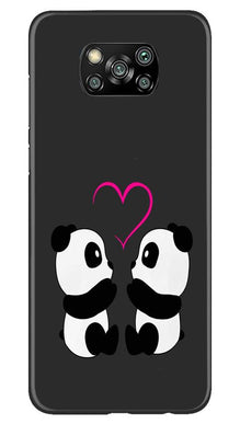 Panda Love Mobile Back Case for Poco X3 Pro (Design - 398)