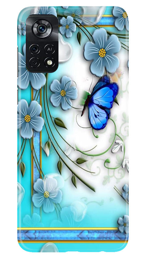 Blue Butterfly Case for Poco X4 Pro
