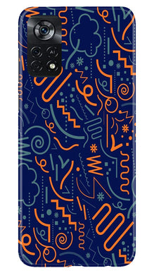 Line Art Baground Mobile Back Case for Poco X4 Pro (Design - 26)