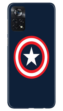 Captain America Mobile Back Case for Poco X4 Pro (Design - 42)