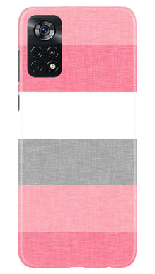 Pink white pattern Mobile Back Case for Poco X4 Pro (Design - 55)
