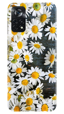 White flowers2 Mobile Back Case for Poco X4 Pro (Design - 62)