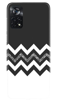 Black white Pattern2Mobile Back Case for Poco X4 Pro (Design - 83)
