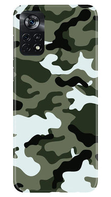 Army Camouflage Mobile Back Case for Poco X4 Pro  (Design - 108)