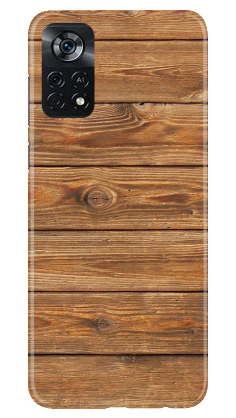 Wooden Look Case for Poco X4 Pro  (Design - 113)