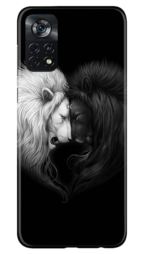 Dark White Lion Case for Poco X4 Pro(Design - 140)