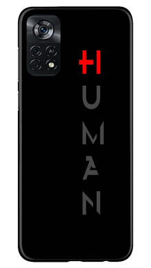 Human Mobile Back Case for Poco X4 Pro  (Design - 141)