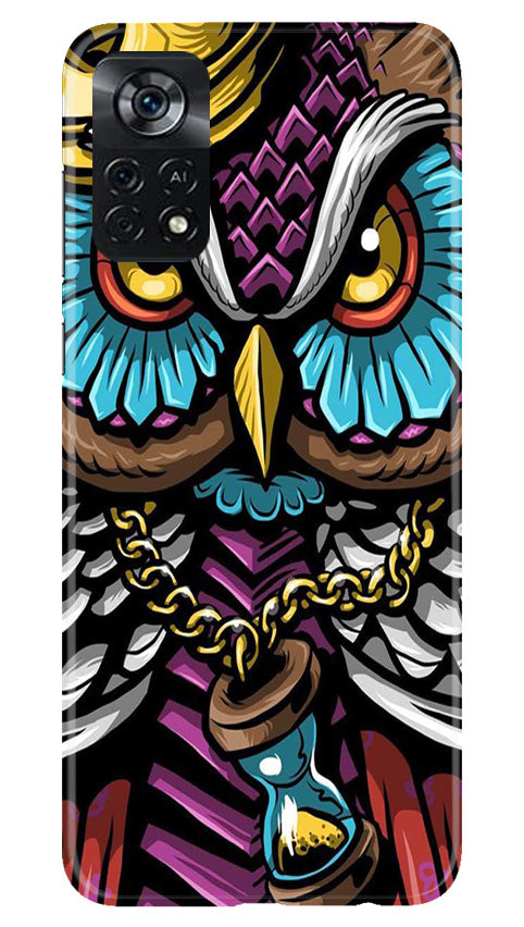 Owl Mobile Back Case for Poco X4 Pro (Design - 318)