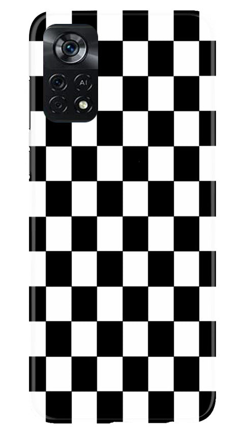 Black White Boxes Mobile Back Case for Poco X4 Pro (Design - 331)