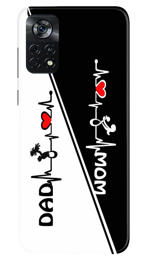 Love Mom Dad Mobile Back Case for Poco X4 Pro (Design - 344)