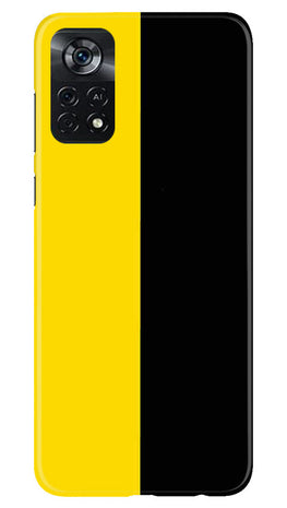 Black Yellow Pattern Mobile Back Case for Poco X4 Pro (Design - 354)
