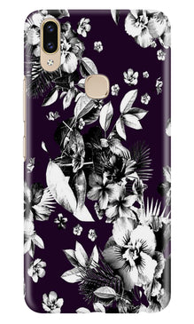 white flowers Mobile Back Case for Asus Zenfone Max Pro M2 (Design - 7)