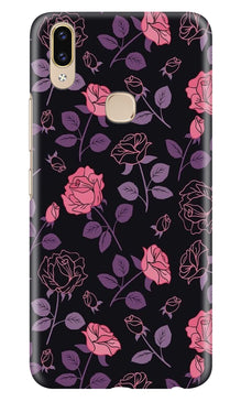 Rose Black Background Mobile Back Case for Asus Zenfone Max M2 (Design - 27)