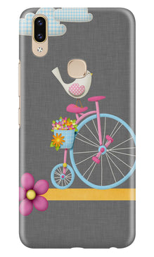 Sparron with cycle Mobile Back Case for Asus Zenfone Max M2 (Design - 34)
