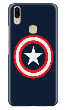 Captain America Mobile Back Case for Asus Zenfone Max Pro M2 (Design - 42)