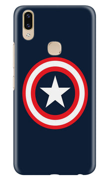 Captain America Mobile Back Case for Asus Zenfone Max M2 (Design - 42)