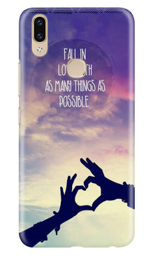 Fall in love Mobile Back Case for Asus Zenfone Max M2 (Design - 50)