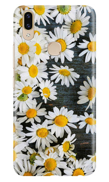 White flowers2 Mobile Back Case for Asus Zenfone Max Pro M2 (Design - 62)