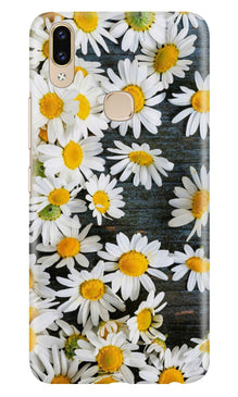 White flowers2 Mobile Back Case for Asus Zenfone Max M2 (Design - 62)