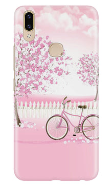 Pink Flowers Cycle Mobile Back Case for Asus Zenfone Max Pro M2  (Design - 102)