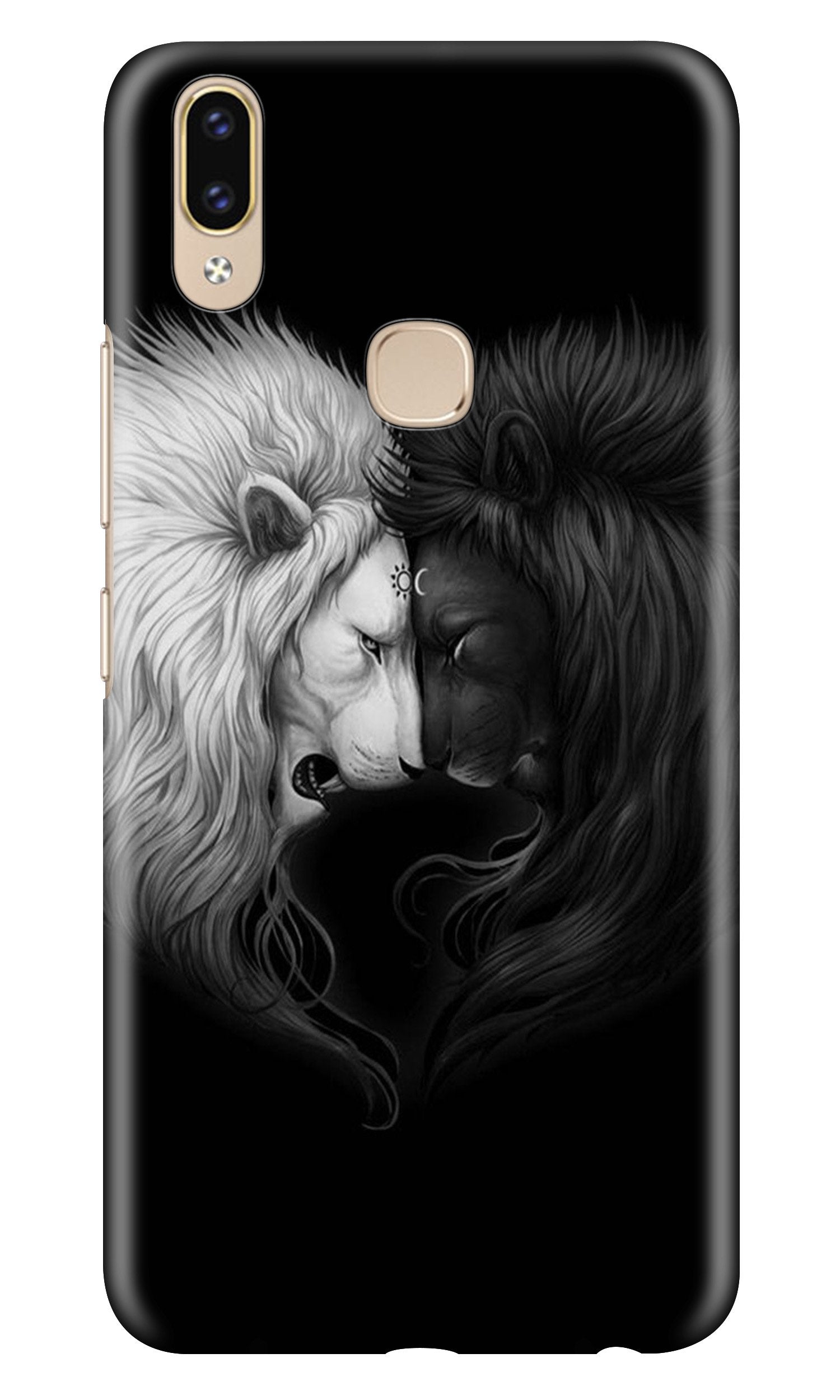 Dark White Lion Case for Asus Zenfone Max Pro M2  (Design - 140)