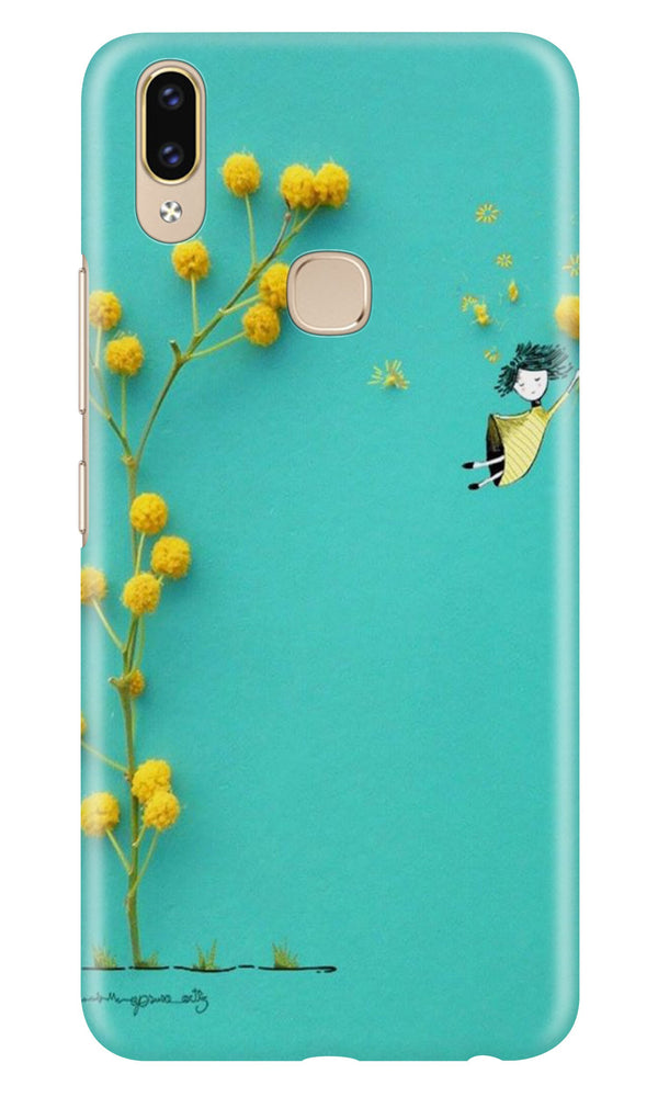 Flowers Girl Case for Asus Zenfone Max Pro M2 (Design No. 216)