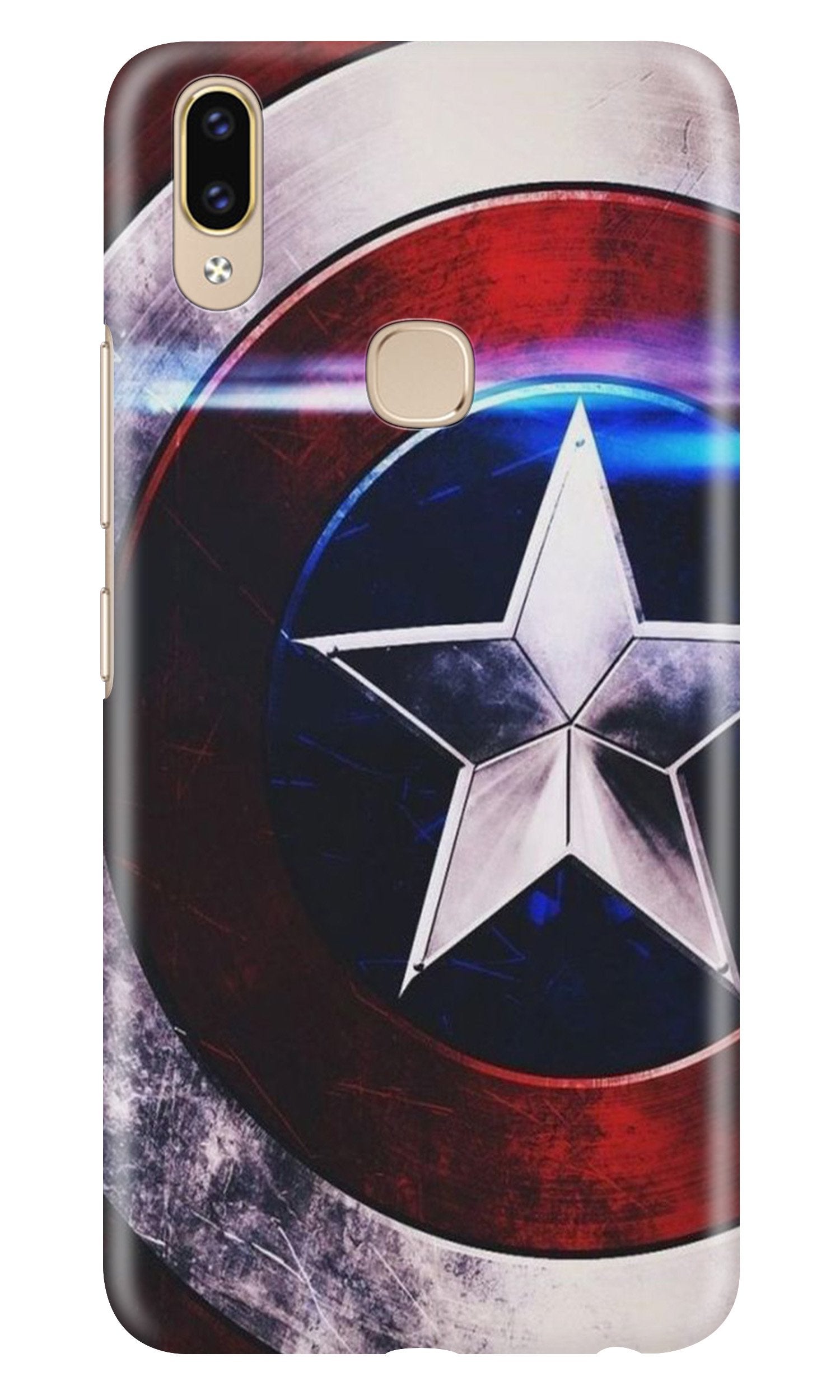 Captain America Shield Case for Asus Zenfone Max Pro M2 (Design No. 250)