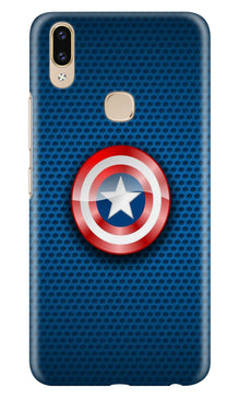 Captain America Shield Mobile Back Case for Asus Zenfone Max Pro M2 (Design - 253)