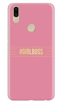 Girl Boss Pink Mobile Back Case for Asus Zenfone Max Pro M2 (Design - 263)