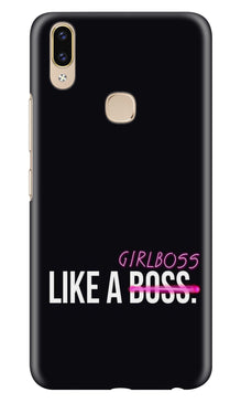 Like a Girl Boss Mobile Back Case for Asus Zenfone Max Pro M2 (Design - 265)
