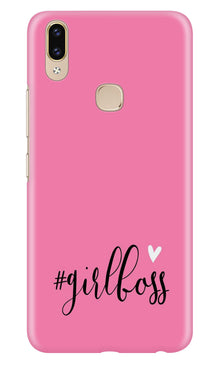 Girl Boss Pink Mobile Back Case for Asus Zenfone Max Pro M2 (Design - 269)