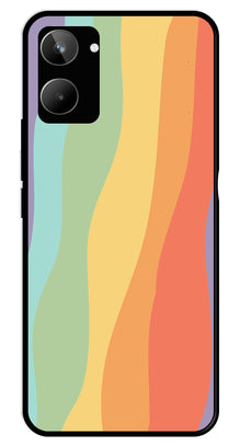 Muted Rainbow Metal Mobile Case for Realme 10