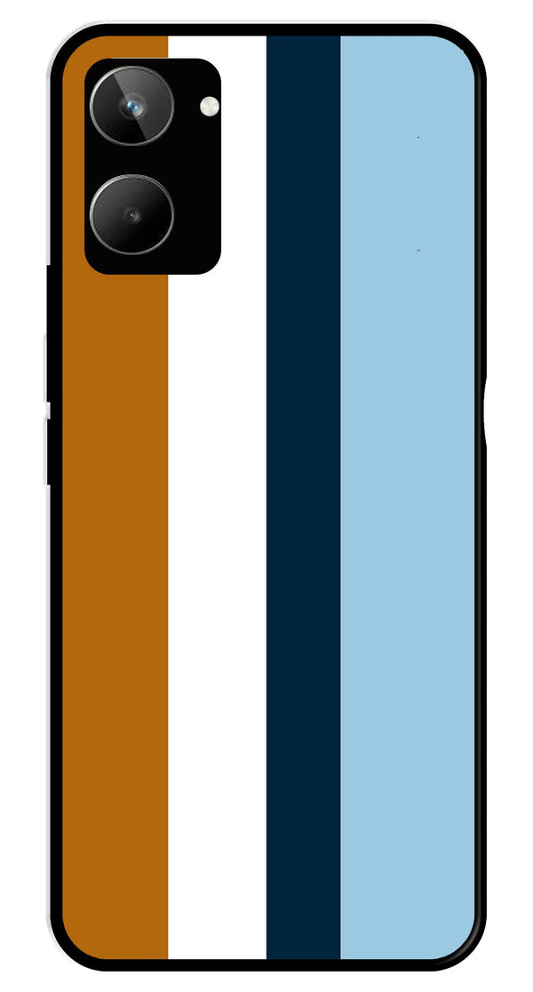 MultiColor Pattern Metal Mobile Case for Realme 10   (Design No -17)